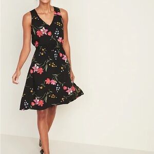 Floral Black Dress